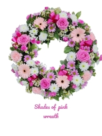 Shades of pink wreath